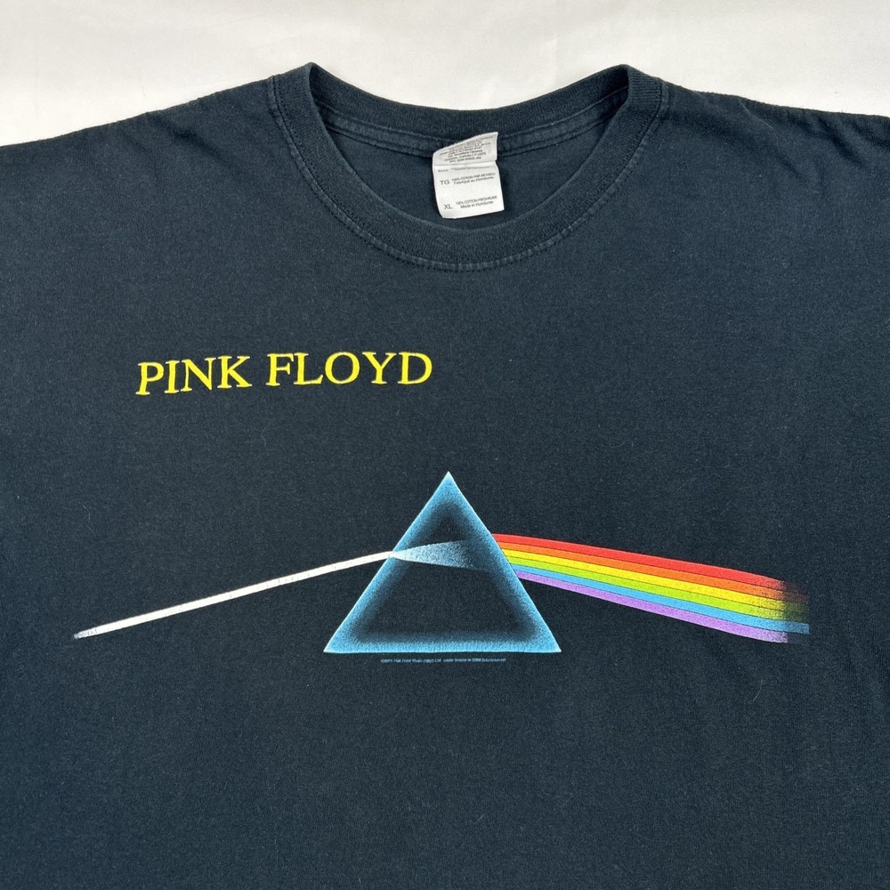 Pink Floyd Dark Side Of The Moon 2011 Black Graphic T Shirt Sz XL Gildan